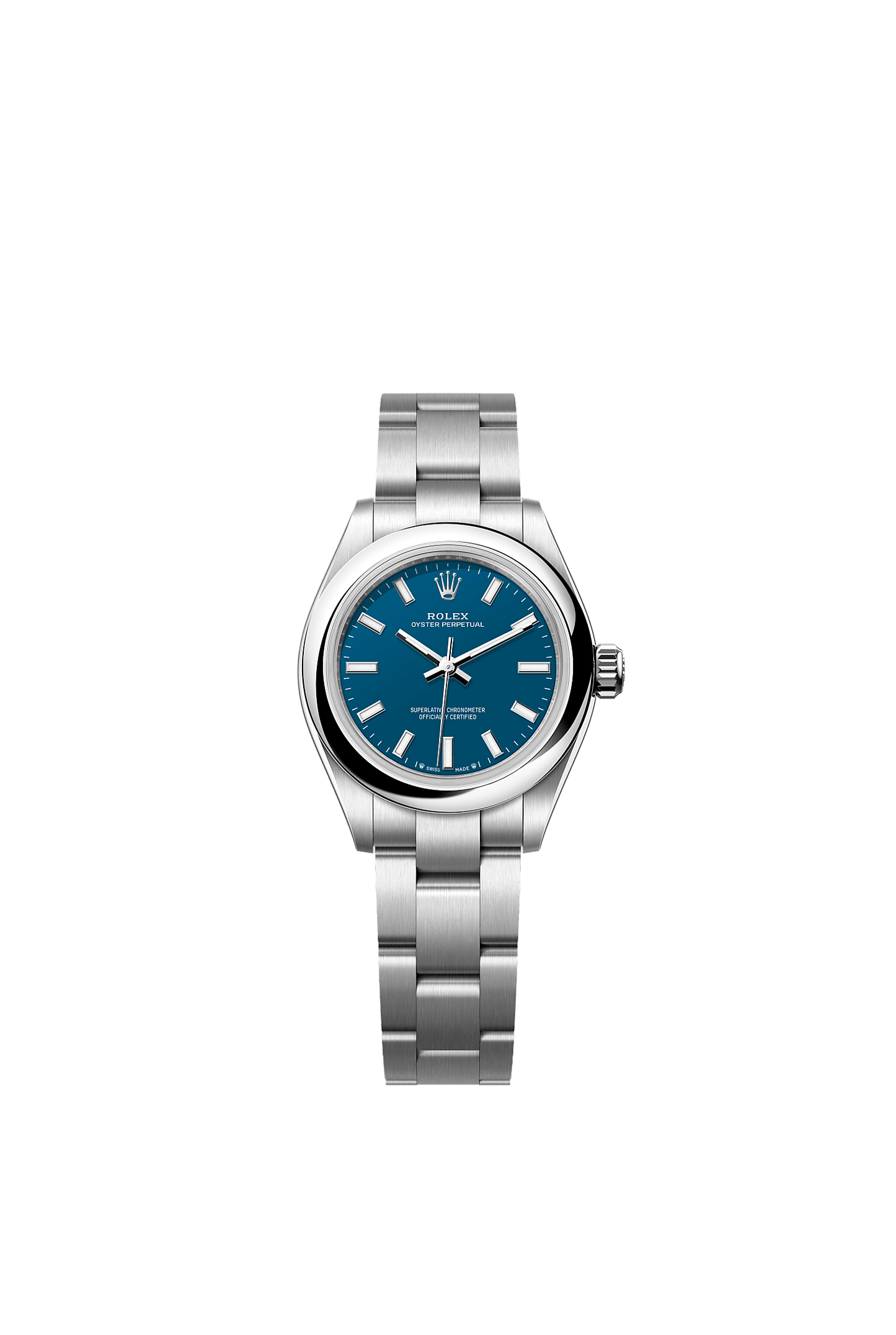 Oyster Perpetual 28 Oystersteel Med Blue Dial Oyster Bracelet 28mm Self-Winding Watch