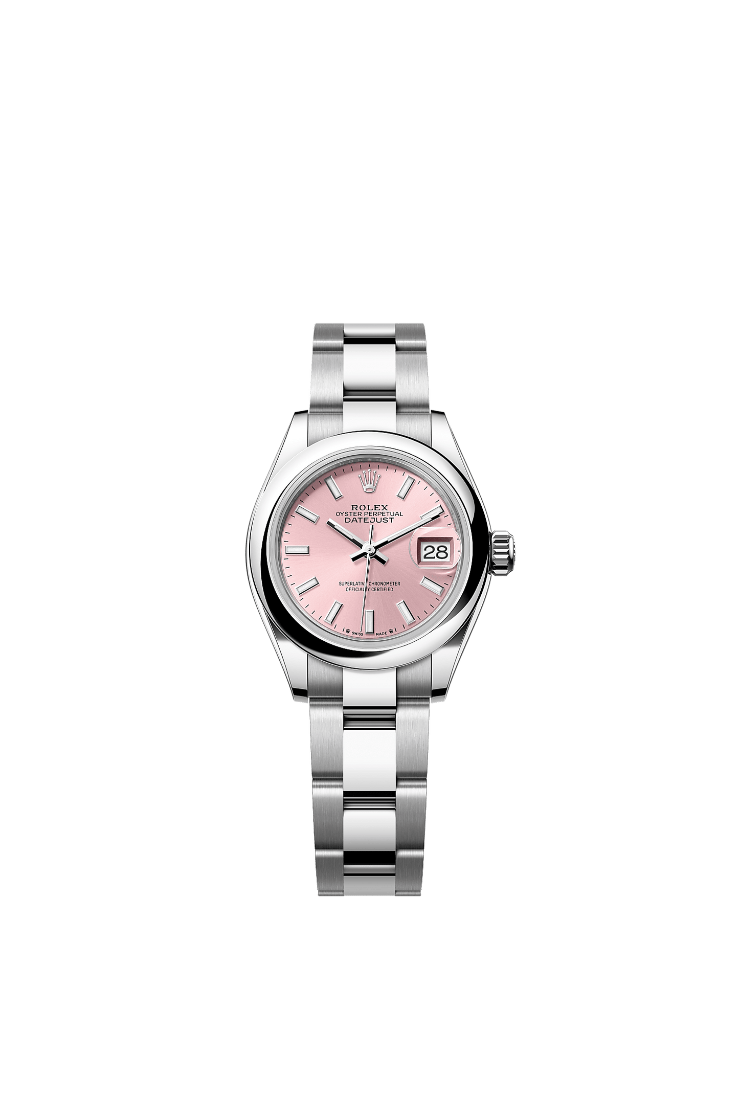 Lady-Datejust 28 Oystersteel Pink Dial Oyster Bracelet 28mm Self-Winding Watch