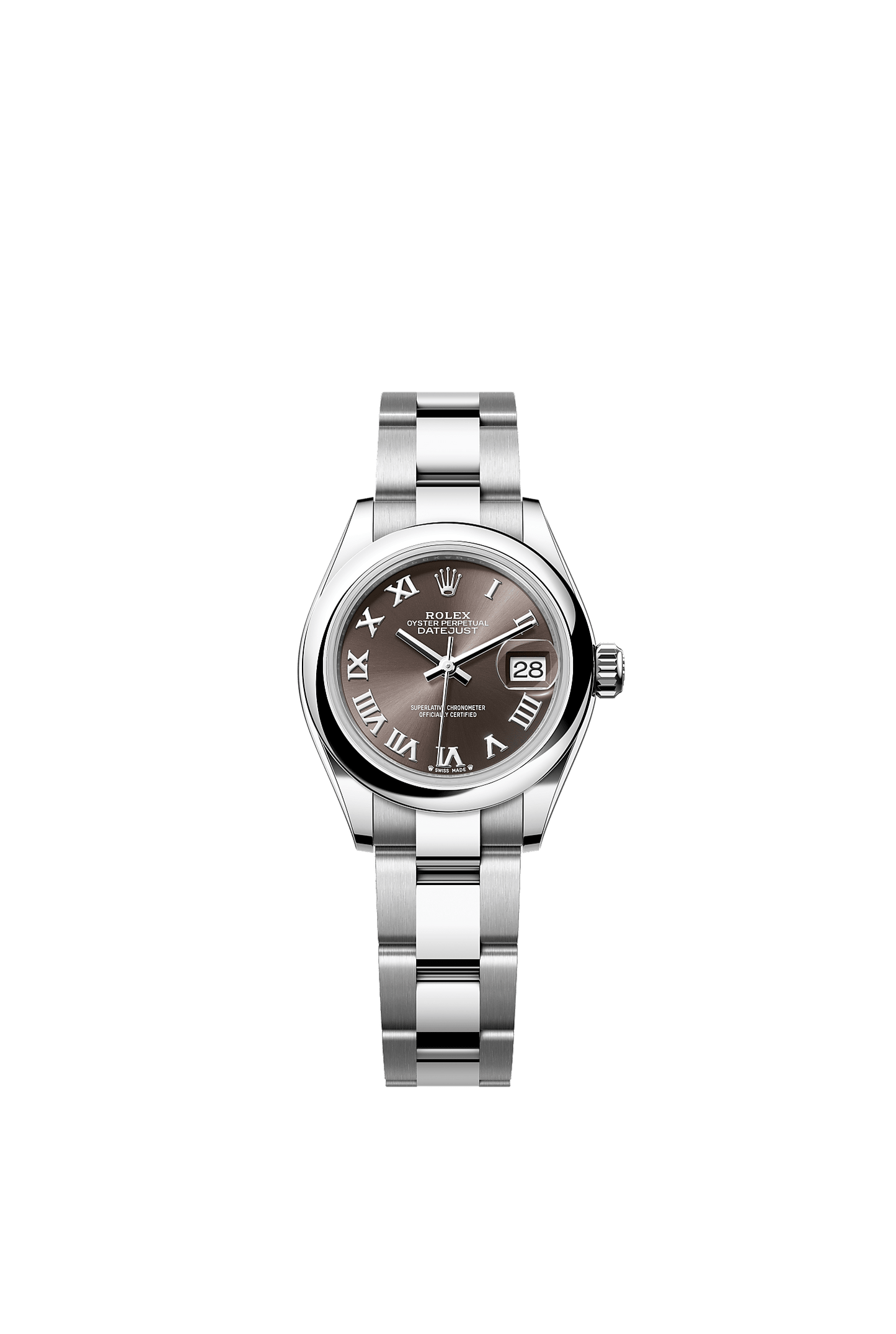 Lady-Datejust 28 Oystersteel Dark Grey Dial Oyster Bracelet 28mm Self-Winding Watch