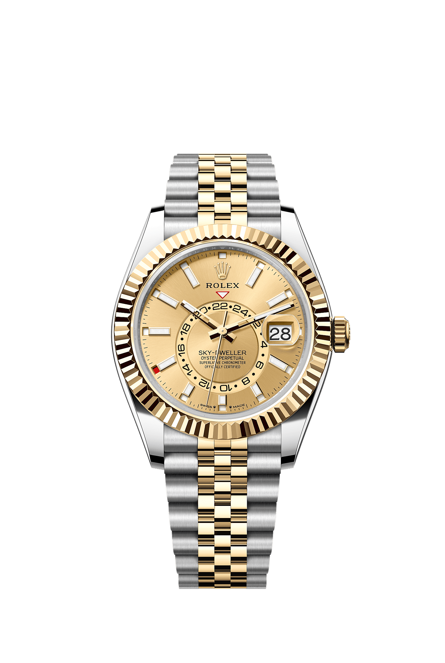 Sky-Dweller 42mm Oystersteel Yellow Gold Champagne Dial Jubilee Bracelet Self-Winding Watch