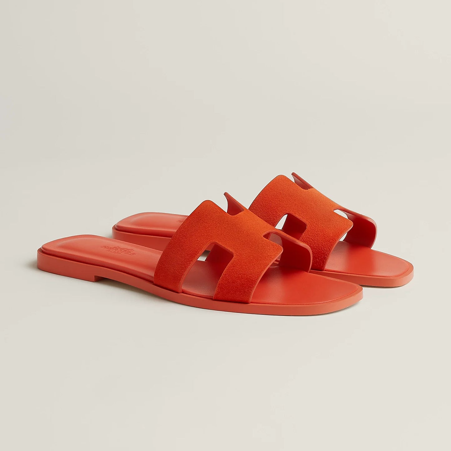 Vert Lierre - Orange Corail Oran sandal