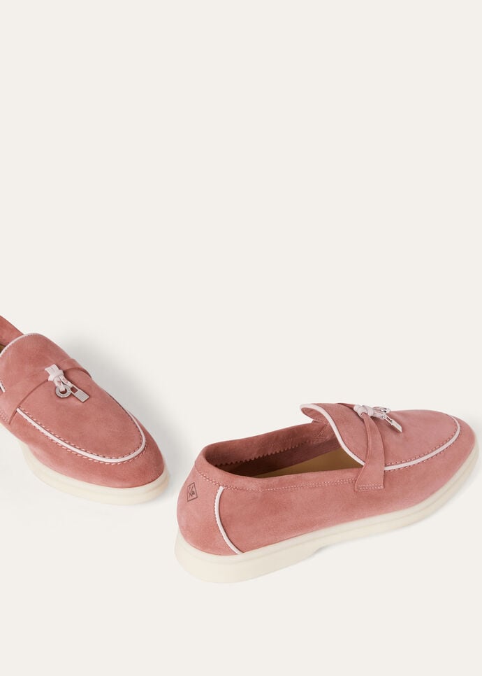 Pink Loafers Velvet