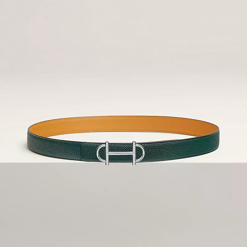 Gamma Belt Buckle & Reversible Leather Strap 24 MM