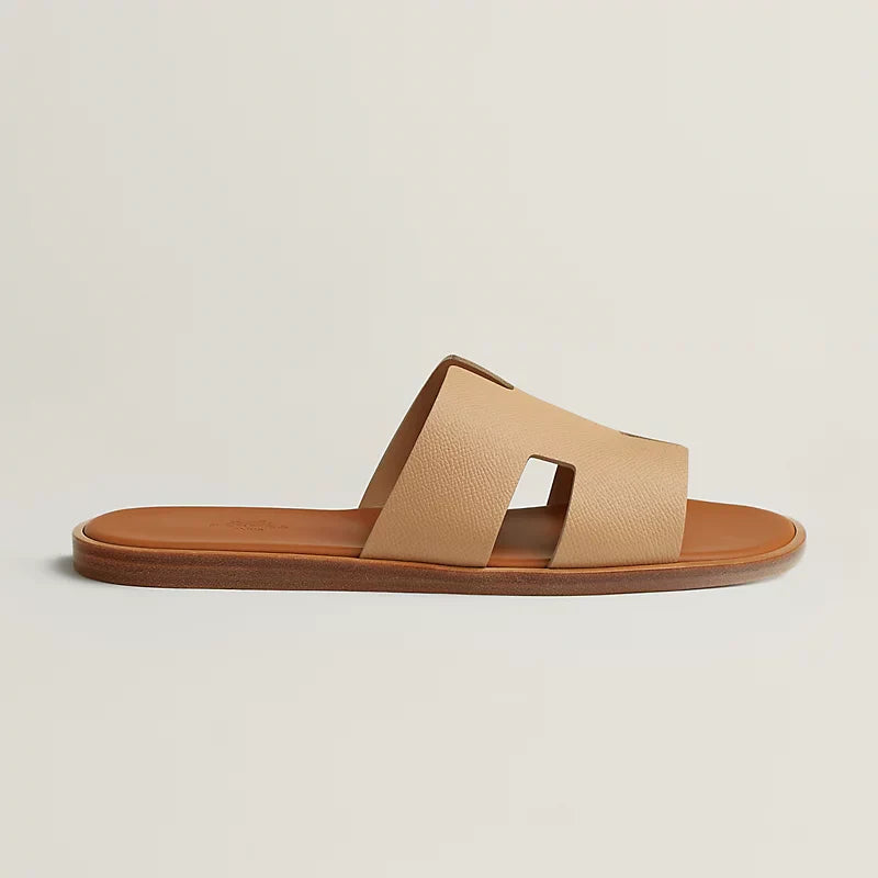 Beige Natura/Naturel - Bleu Minéral/Marron Ébène  Izmir sandal