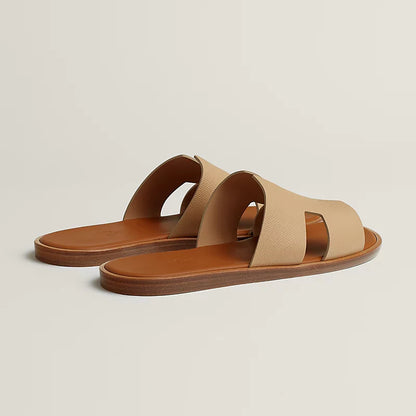 Beige Natura/Naturel - Bleu Minéral/Marron Ébène  Izmir sandal