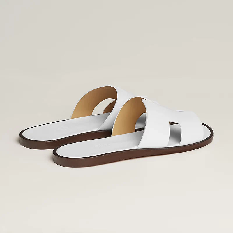 Beige Natura/Naturel - Bleu Minéral/Marron Ébène  Izmir sandal