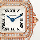 Panthère Mini 25.1mm x 18.5mm Rose Gold Diamond Bezel Diamond Crown Silver Dial Rose Gold Bracelet Quartz Watch