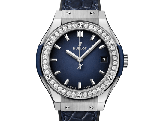 Classic Fusion Titanium Deep Blue Diamonds 33 mm