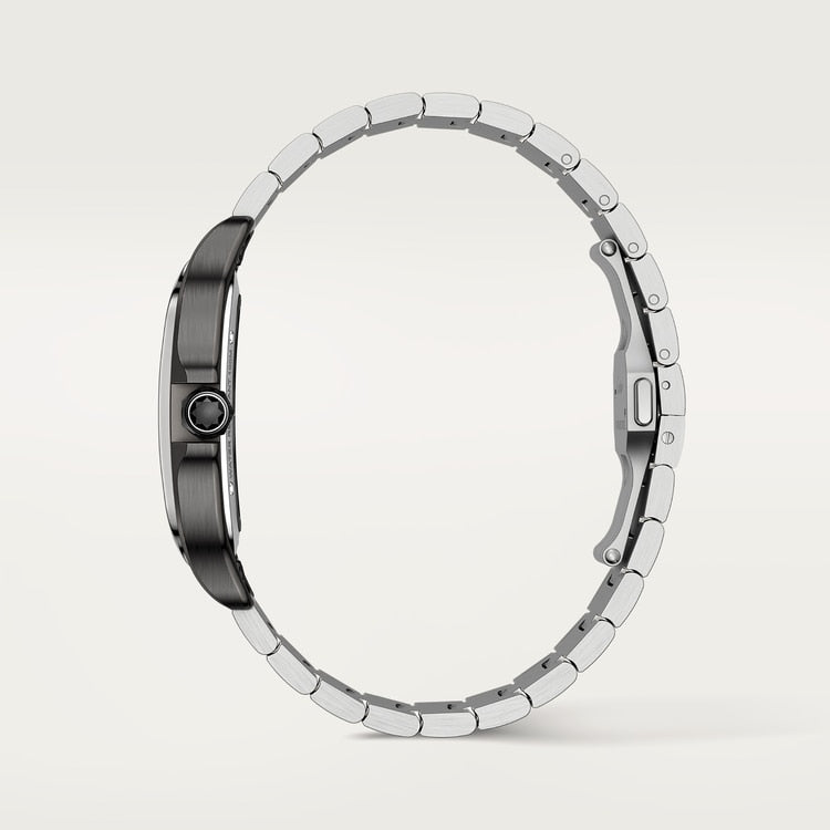 Santos de Cartier Skeleton Large 39.8mm Steel Gray Crown Skeleton Dial Steel Bracelet Manual-Winding Watch
