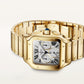 Santos Large 47mm x 39.8mm Yellow Gold Satin-Finish Dial Yellow Gold Bracelet Self-Winding Watch