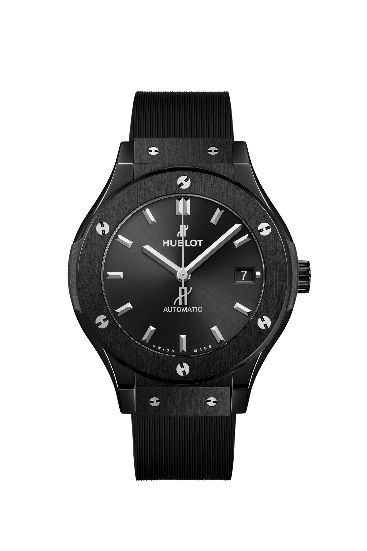 Classic Fusion Black Magic 38 mm Black Ceramic Rubber Strap Watch