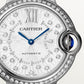 Ballon Bleu 33mm Steel Automatic Diamond Bezel Silver Guilloché Dial Steel Bracelet Watch