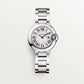 Ballon Bleu 28mm Steel Automatic Silvered Opaline Dial Steel Bracelet Watch