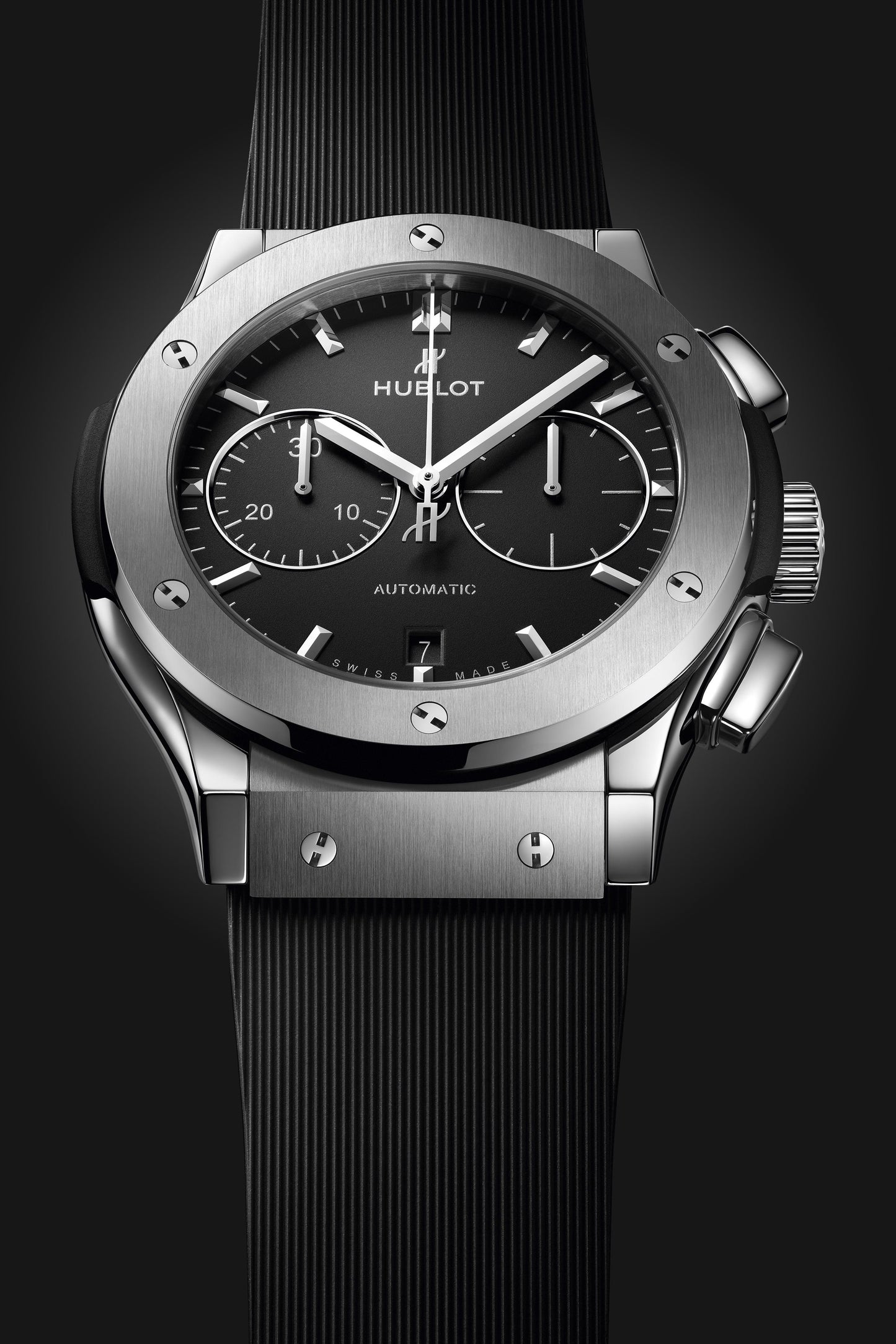 Classic Fusion Chronograph Titanium on Rubber Watch