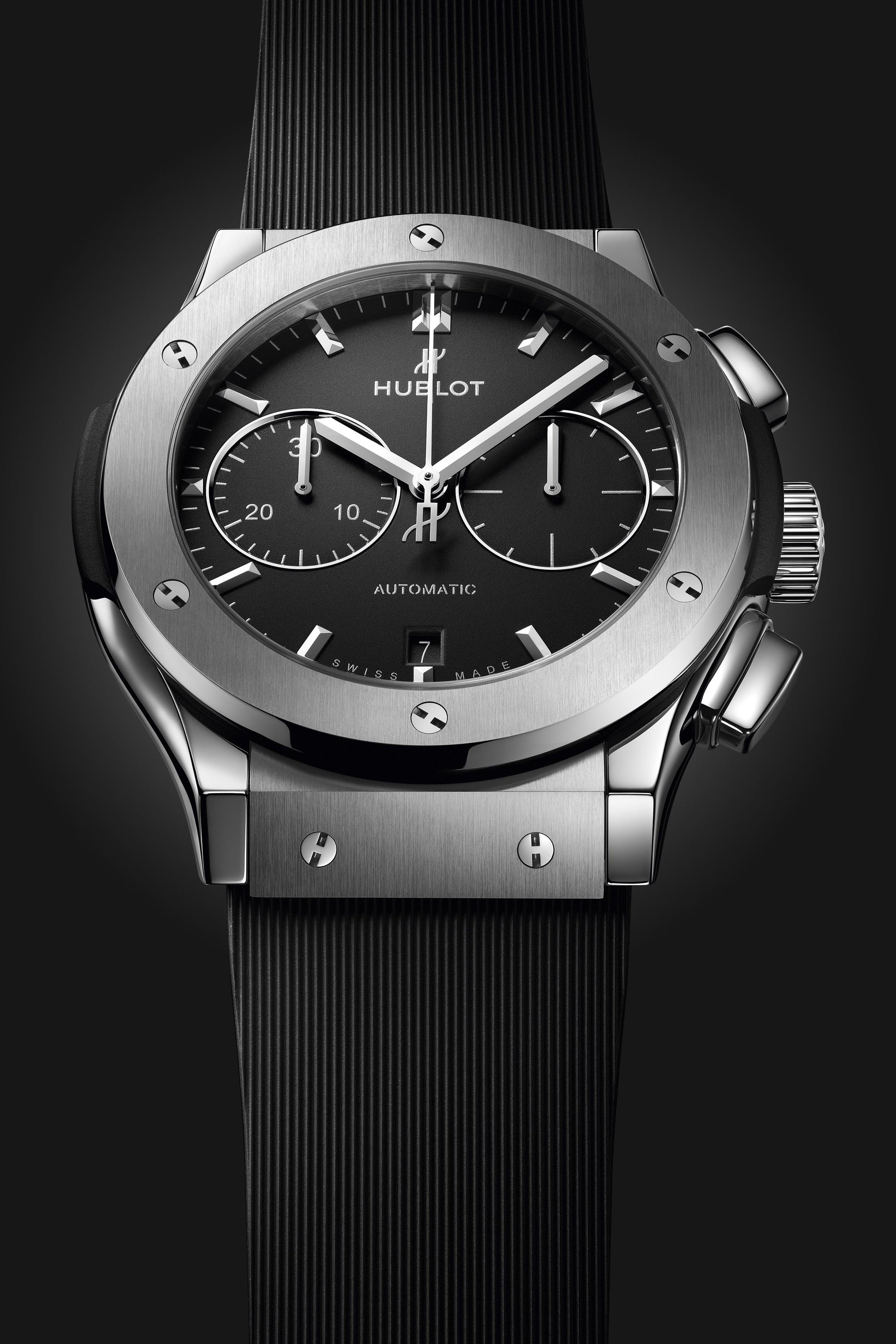 Classic Fusion Chronograph Titanium on Rubber Watch