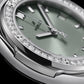 Classic Fusion Titanium Sage Green Diamonds 33 mm