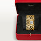 Panthère de Cartier Mini 22.4mm x 19.1mm Yellow Gold Blue Hands Silvered Dial Yellow Gold Bracelet Quartz Watch