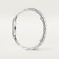 Panthère de Cartier Medium 36.5mm x 26.7mm Steel Diamond Bezel Blue Crown Silver Dial Steel Bracelet Quartz Watch