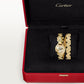 Panthère Mini 23.6mm Yellow Gold Diamond Bezel Tsavorite Eyes Golden Dial Yellow Gold Bracelet Quartz Watch