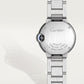 Ballon Bleu 28mm Steel Quartz Silvered Opaline Dial Steel Bracelet Watch