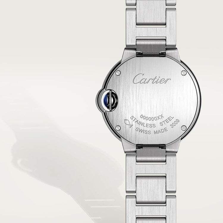 Ballon Bleu 28mm Steel Quartz Silvered Opaline Dial Steel Bracelet Watch