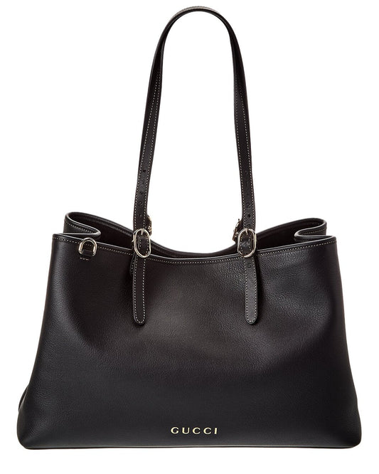Gucci Emblem Large Leather Tote