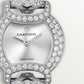 Panthère Mini 22.2mm White Gold Diamond Case Emerald Eyes Silvered Dial White Gold Bracelet Quartz Watch