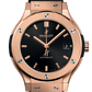 Classic Fusion 38 mm King Gold Black Dial Rubber Strap Watch