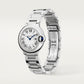 Ballon Bleu 28mm Steel Automatic Silvered Opaline Dial Steel Bracelet Watch