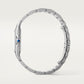 Panthère de Cartier Large 42mm x 31mm Steel Blue Crown Silver Dial Steel Bracelet Quartz Watch