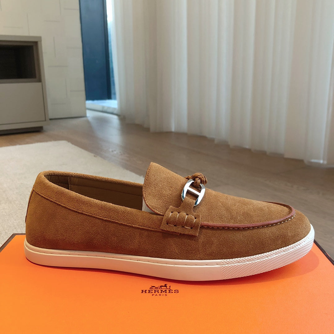 Tan Suede Loafers