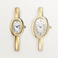Baignoire Mini 18K Yellow Gold Silvered Dial Yellow Gold Bracelet Watch