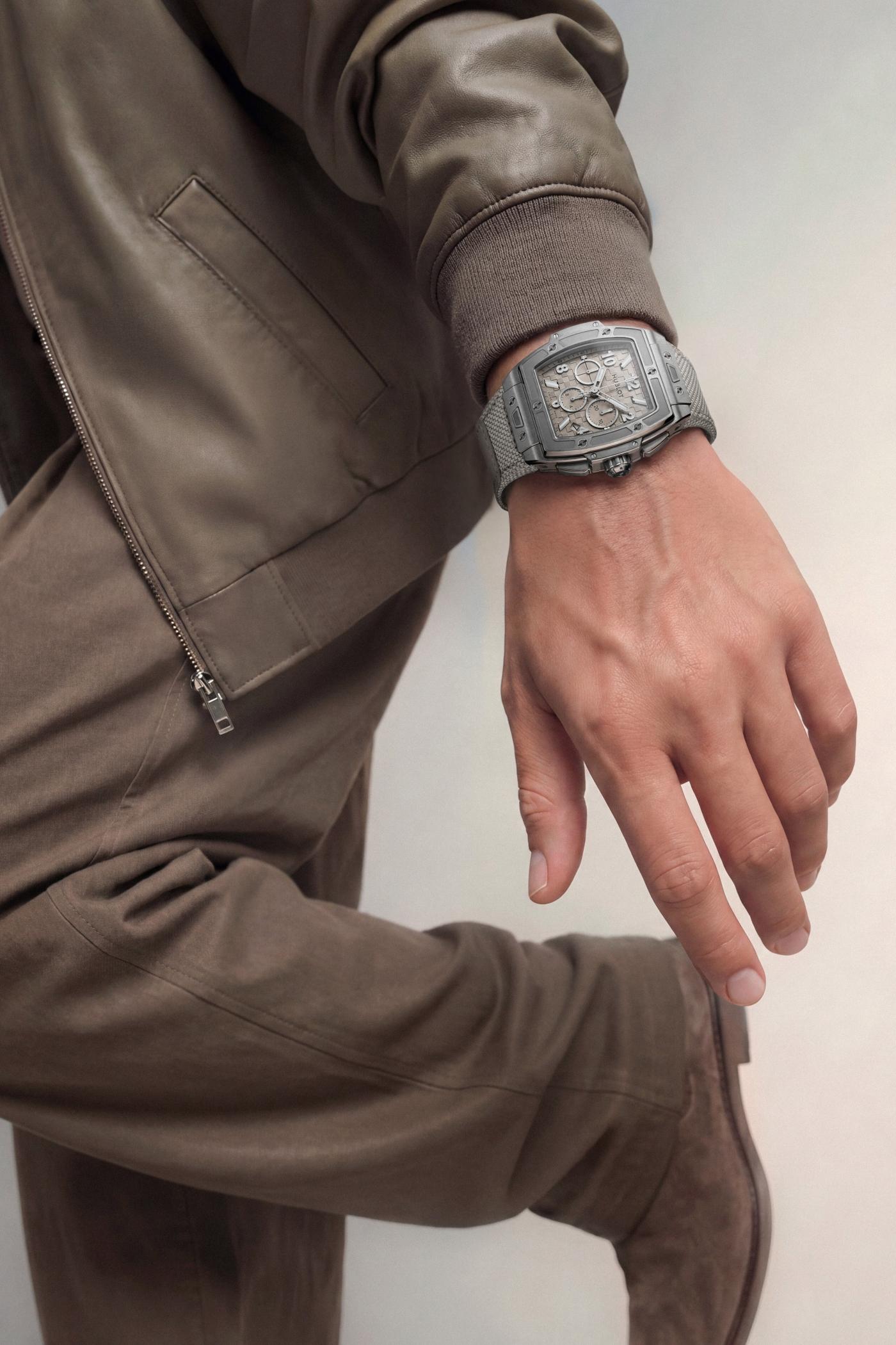 Spirit of Big Bang Essential Taupe 42 mm Titanium Skeleton Chronograph Watch