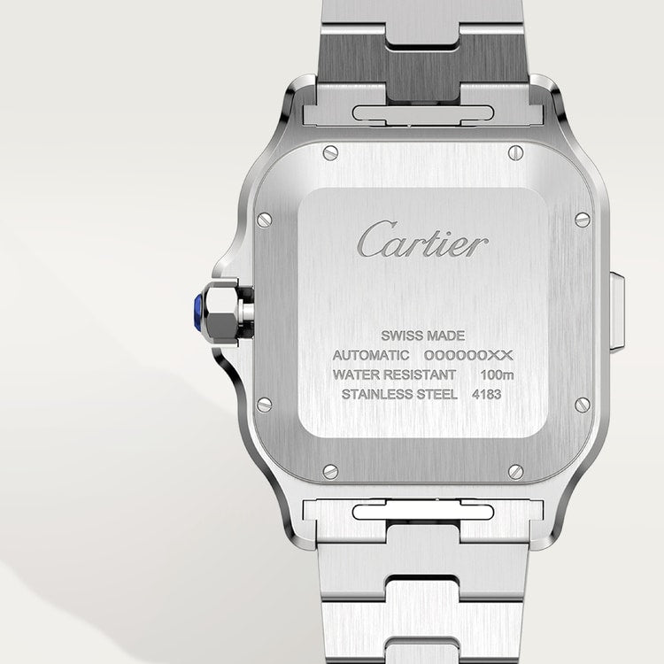 Santos de Cartier Chronograph Extra-Large 51.3mm x 43.3mm Steel Yellow Gold Bezel Silver Dial Steel Bracelet Self-Winding Watch