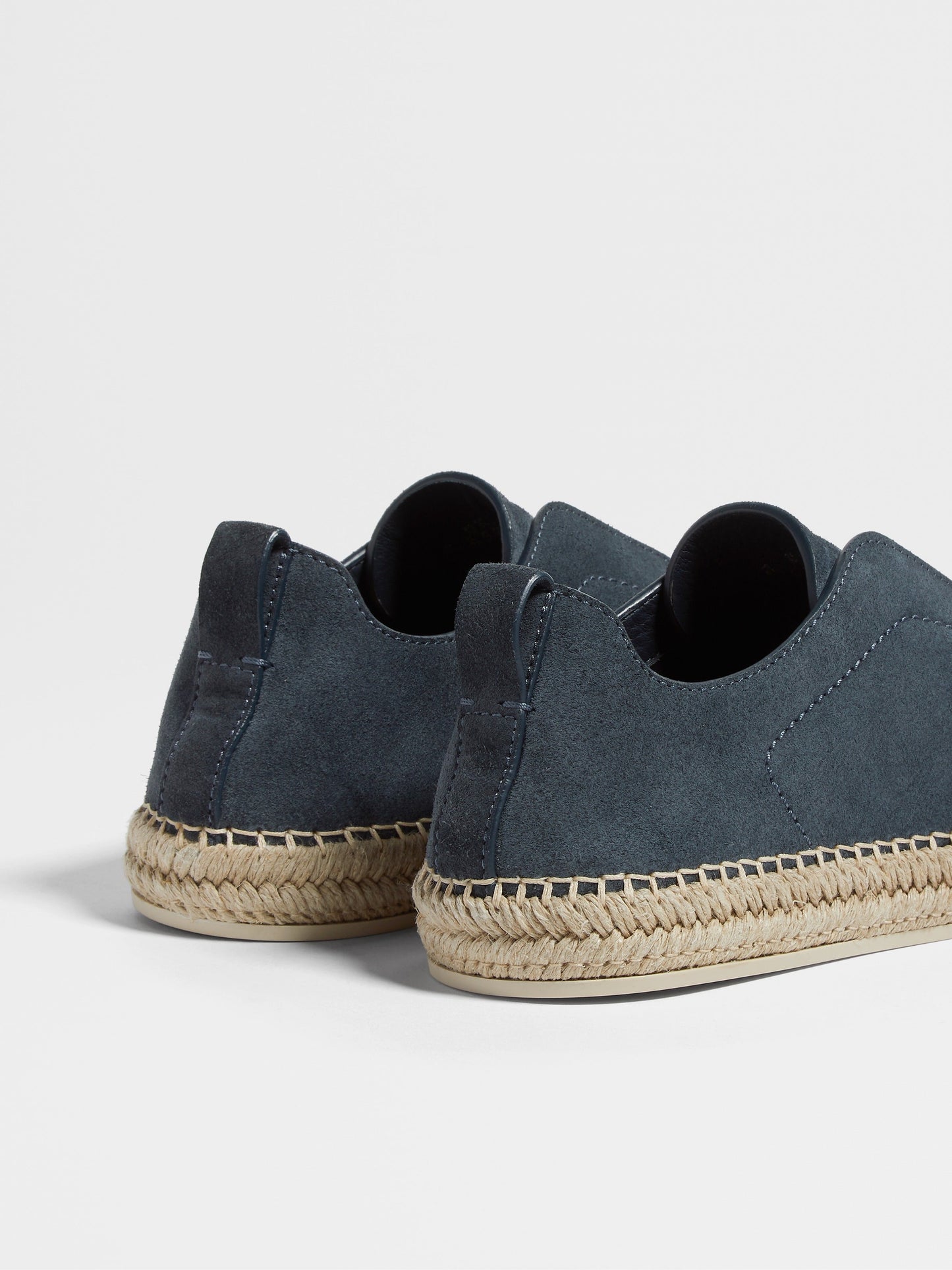 Dark Teal Blue - Dark Blue ZEGNA  Suede Triple Stitch™ Espadrilles
