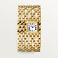 Panthère de Cartier Mini 22.4mm x 19.1mm Yellow Gold Blue Hands Silvered Dial Yellow Gold Bracelet Quartz Watch