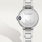 Ballon Bleu 33mm Steel Automatic Silver Guilloché Diamond Dial Steel Bracelet Watch