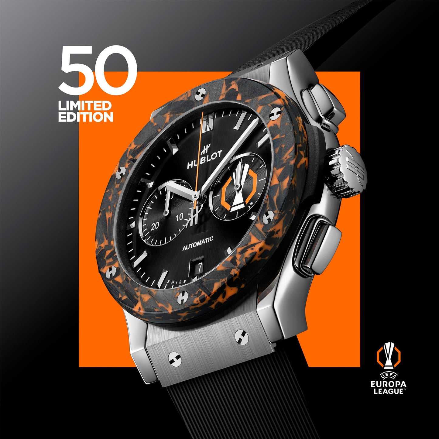 Classic Fusion Chronograph UEFA Europa League Titanium Carbon 42 mm