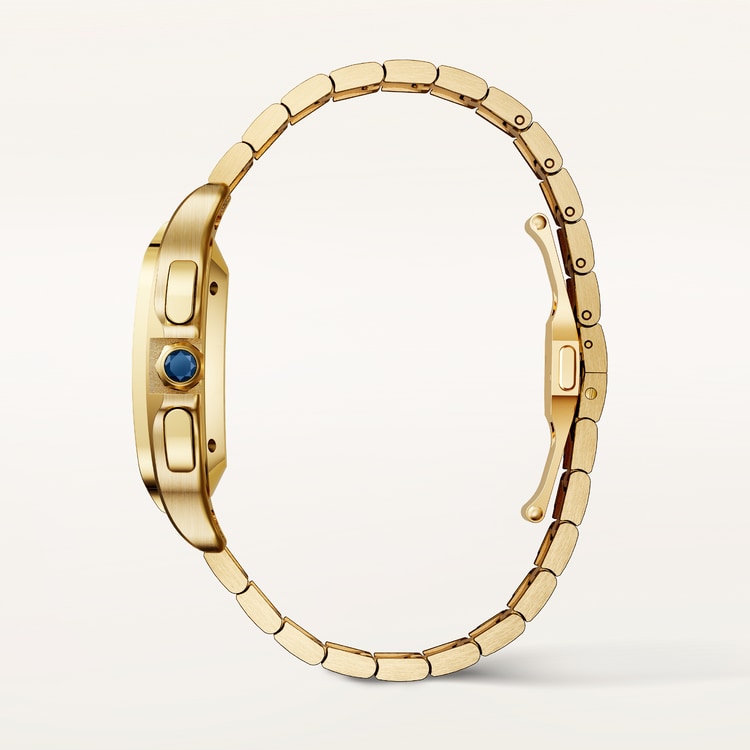 Santos Large 47mm x 39.8mm Yellow Gold Satin-Finish Dial Yellow Gold Bracelet Self-Winding Watch