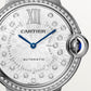 Ballon Bleu 36mm Steel Automatic Diamond Bezel Silver Guilloché Dial Steel Bracelet Watch