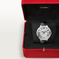 Ballon Bleu 42mm Steel Automatic Silver Guilloché Dial Alligator Strap Watch