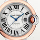 Ballon Bleu 33mm Steel Rose Gold Automatic Silver Guilloché Dial Two-Tone Bracelet Watch