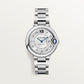 Ballon Bleu 33mm Steel Automatic Silver Guilloché Diamond Dial Steel Bracelet Watch
