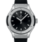 Classic Fusion Titanium Black Sunray Dial Rubber Strap Watch