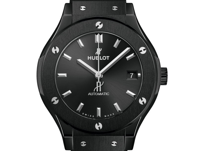 Classic Fusion Black Magic 38 mm Black Ceramic Rubber Strap Watch
