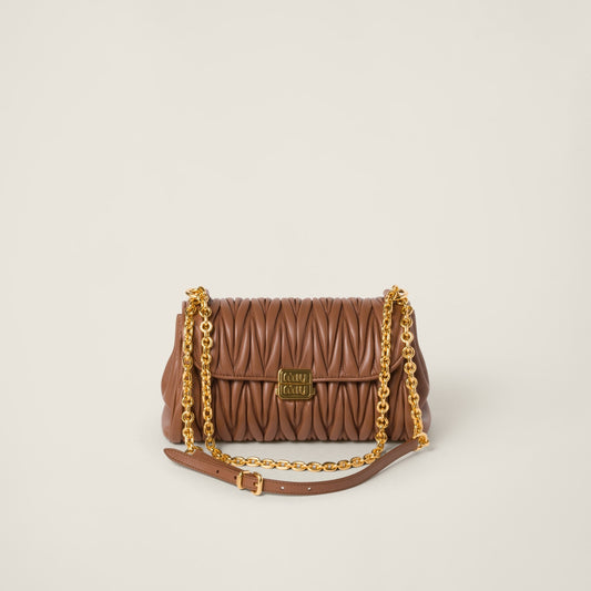 Miu Miu Matelassé Nappa Leather Shoulder Bag