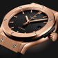 Classic Fusion 42 mm King Gold Matte Black Dial Rubber Strap Watch