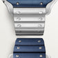 Santos de Cartier Skeleton Large 39.8mm Steel Blue Crown Skeleton Dial Steel Bracelet Manual-Winding Watch