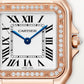 Panthère Medium 36.5mm x 26.7mm Rose Gold Diamond Crown Silver Dial Rose Gold Bracelet Quartz Watch