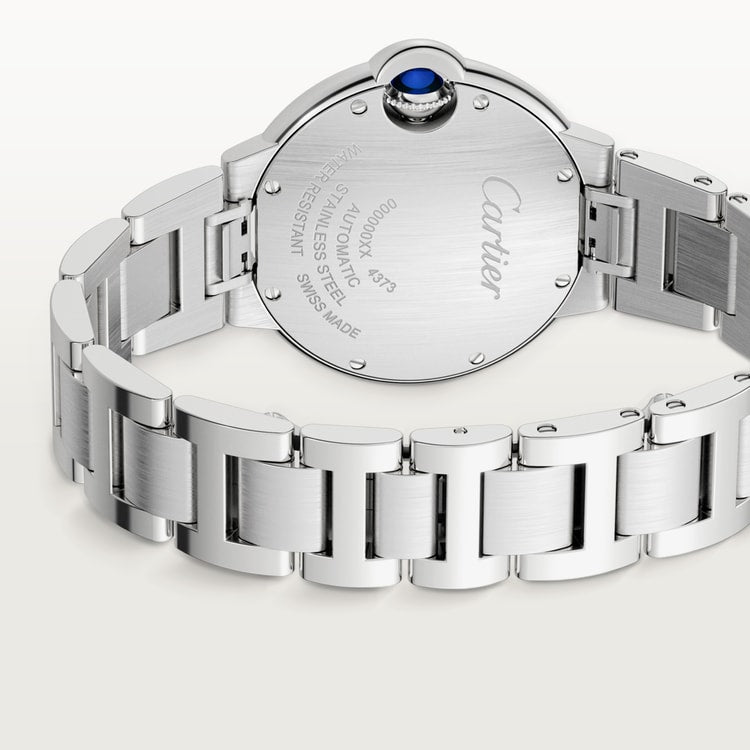 Ballon Bleu 33mm Steel Automatic Silvered Sunray-Brushed Dial Steel Bracelet Watch